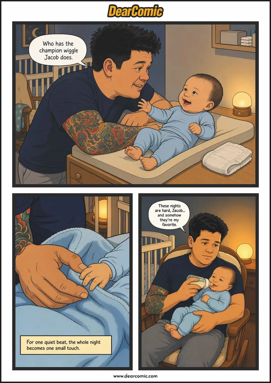 Dad and child memory comic