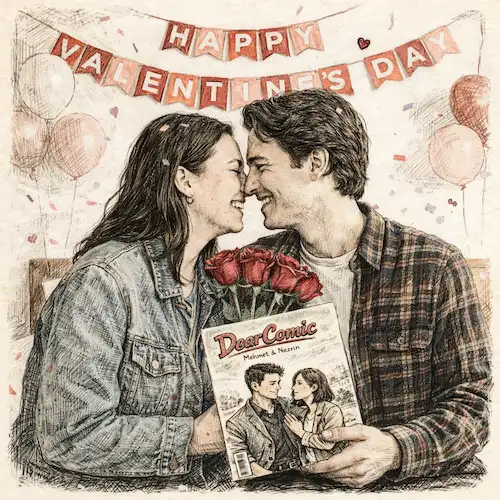 San Valentín comic book