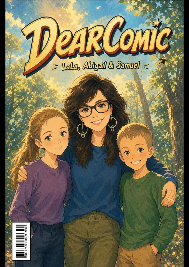 Couverture de BD personnalisée : Lala, Abigail & Samuel